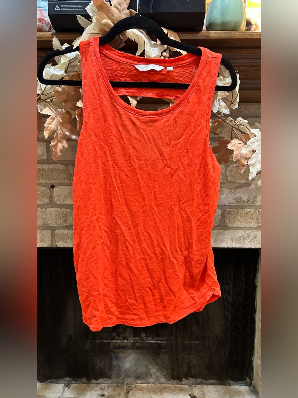 Athleta Bright Orange Sleeveless Tank EUC